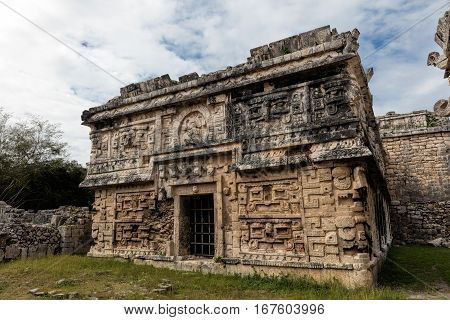 Ancient Mayan Governmental Palace In Chichen Itza