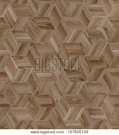 Parquet wood rhombus hexagon repeating floor texture