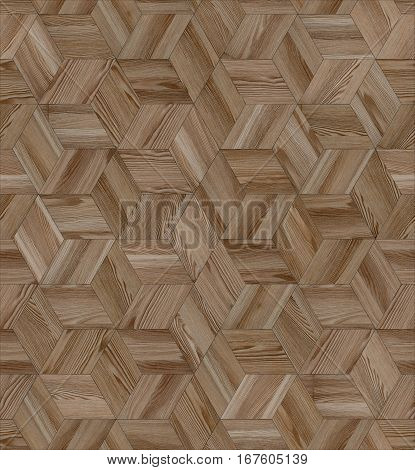 Parquet wood rhombus hexagon repeating floor texture