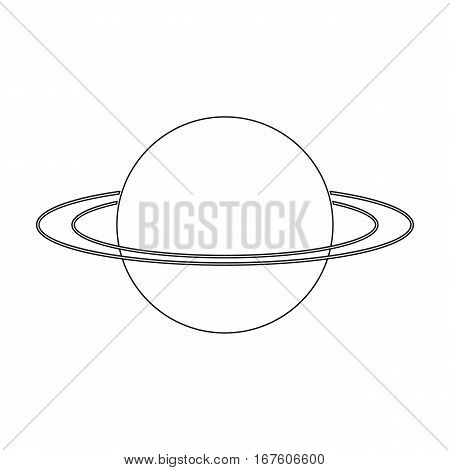 Uranus icon in outline design isolated on white background. Planets symbol stock vector illustration. - stock vector