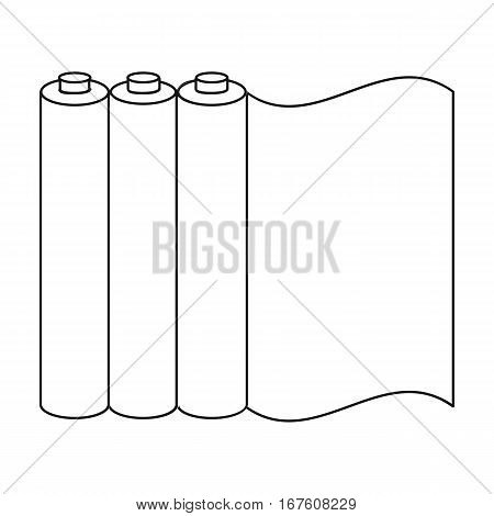 Color printing paper in outline style isolated on white background. Typography symbol vector illustration. - stock vector