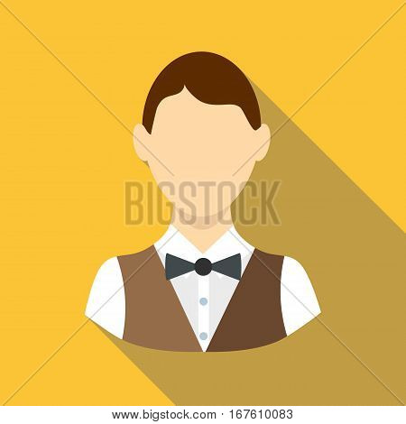 Croupier icon. Flat illustration of croupier vector icon for web design