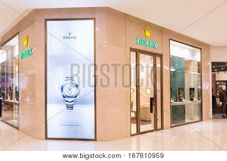 Kuala Lumpur, Malaysia -  January 29, 2017: Rolex Sa With Its Outlet In Kuala Lumpur, Retail And Ser