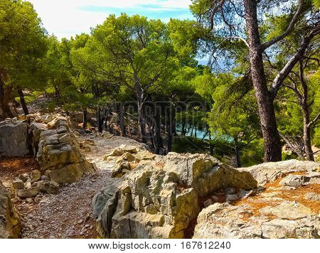 Calanque between Marseille and Cassis Provence France