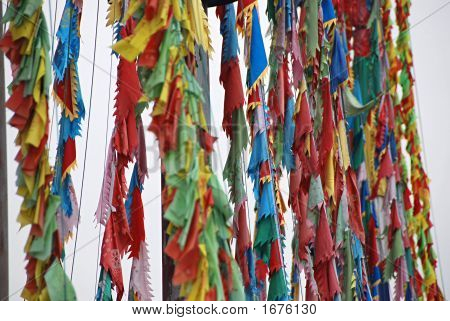 Tibetské vlajky přání - Čína
