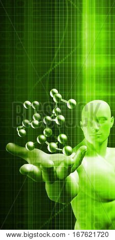 Science Molecular DNA Structure as a Concept 3D Illustration Render