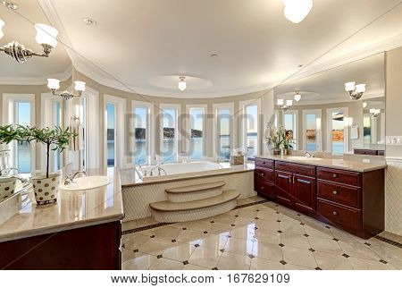 Luxurious Master Bath Boasts Jetted Tub