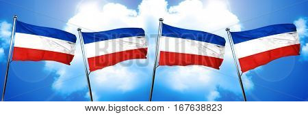 Schleswig holstein flag, 3D rendering