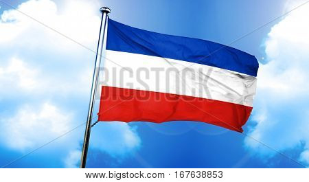 Schleswig holstein flag, 3D rendering