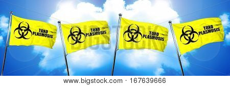 Toxoplasmosis flag, 3D rendering