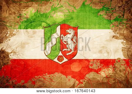 Vintage Nordrhein westfalen, north rhine flag
