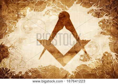 Grunge vintage freemason sign