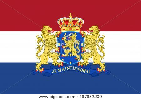 Flag of Netherlands or Kingdom of the Netherlands.