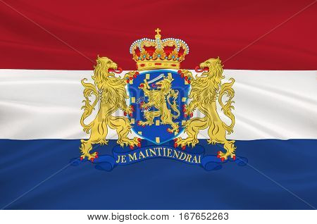 Flag of Netherlands or Kingdom of the Netherlands. 3d illustration