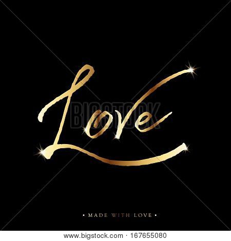 Love Greeting Card With Calligraphy.