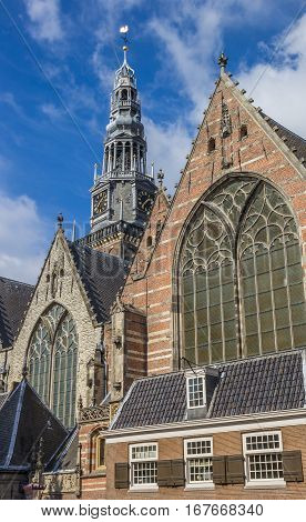 Old Church In The Historical Center Of Amsterdam