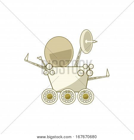 Planet Rover Isolated on White Background ,Moonwalker