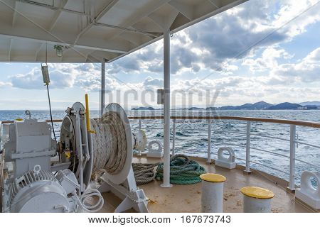 Deck tourist ship to travel