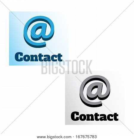 Contact web icons in different versions of colors