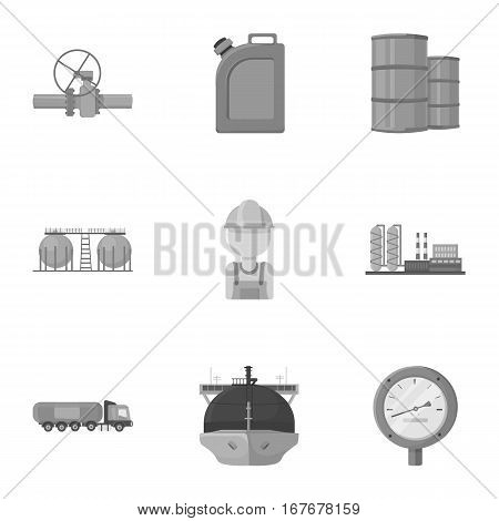 Oil industry set icons in monochrome design. Big collection of oil industry vector symbol stock illustration