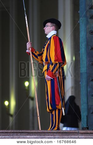 Guardia Svizzera in Vaticano su un dovere