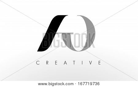 A O Letter Logo Design. Creative Modern AO Letters Icon Illustration.