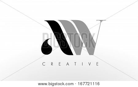 A W Letter Logo Design. Creative Modern AW Letters Icon Illustration.