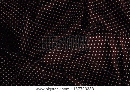 Silk Fabric With Polka Dots
