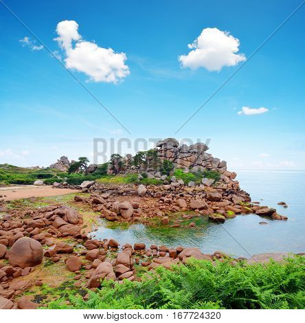 Ploumanach, Pink Granite Coast in Brittany, France