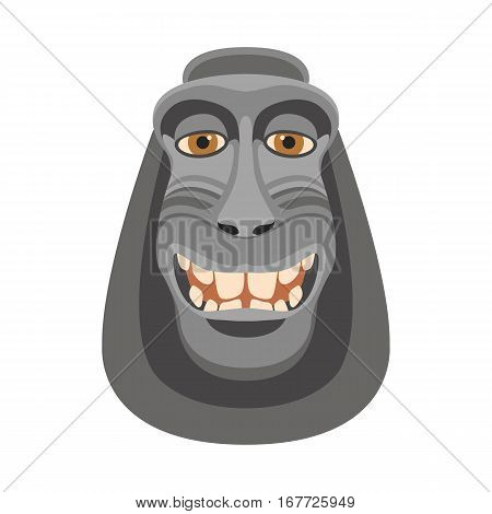 monkey head mask   vector illustration style Flat