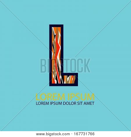 initial letter l typography logo design for brand and company identity