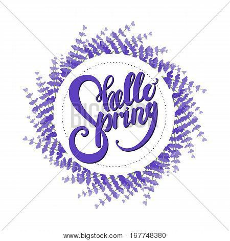 Beautiful Typographical Spring Background. Fresh spring background.