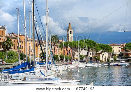 Toscolano-maderno, Italy - September 18, 2016: Beautiful Views Of Toscolano-maderno, A Town And Comu