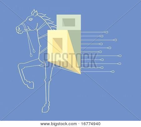 Hesten er symbol for hastighed, kraft, handling og belastning bæreevne.