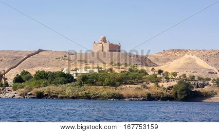Egypt Nile cruise, a nice view from the boat to shore