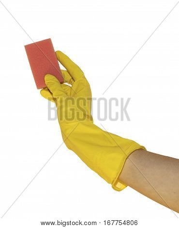 Cleaning glove yellow clean washing wash rubber