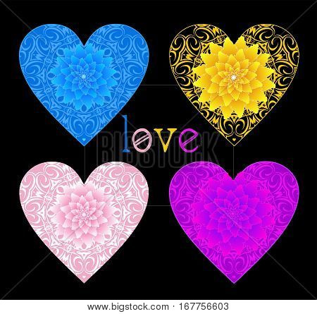 set of colorful sertsets a gift on Valentine's Day