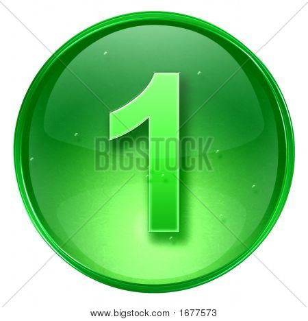 Ícone de número um. Com caminho de recorte