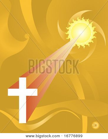 Vector Christian Cross Design abstract background