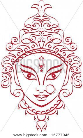 เทพธิดาทูร์คาอินเดียออกแบบสวยงาม
