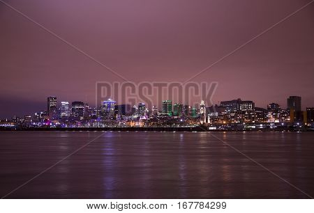 MONTREAL CANADA, 22 JANUARY 2017: The port of mtl is an international container port that  services Toronto and the rest Canada and U.S.  The site is now a cultural gem and a major tourist attraction.