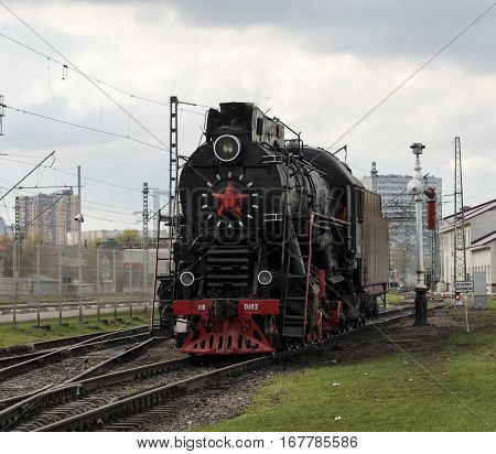 The retro steam locomotive in the Russian Federation