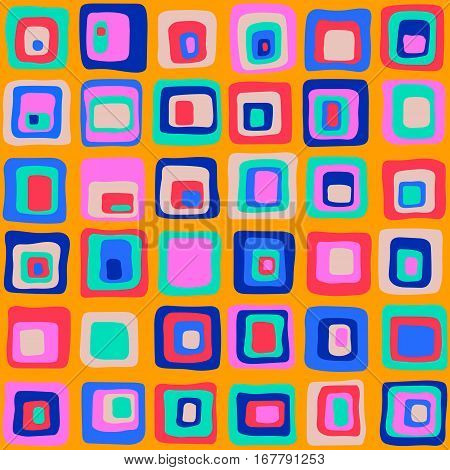 Smooth square vector seamless pattern net style. For backgrownd and textile.