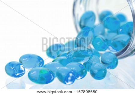 Soft gelatin capsule use in pharmaceutical manufacturing for contain oily drug and nutritional supplement like vitamin A E fish oil primrose oil rice barn oil and other oily drugs.