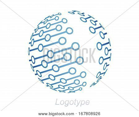 Vector abstract sphere logotype design. Company logo. Logo design. Vector logo element.