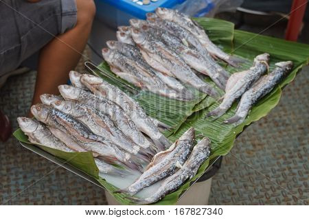 pickled fish in local markets of Thailand