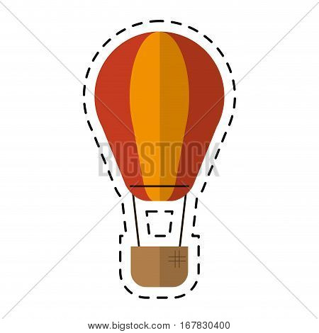airballoon transport hot travel cutting line vector illustration eps 10