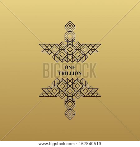 Decorative Design Element in Retro Style. Vector Calligraphic Template. Line Art Design for Invitations, Posters, Presentation. Element for Design. Vector Vintage Frame. Calligraphic Linear Element 