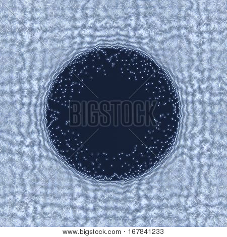 Space vortex. Black hole made from Flying Particles. Abstract Background. 3D Vector Illustration. 