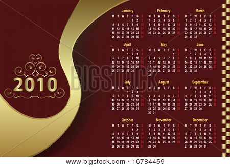 ปฏิทิน 2010 พื้นที่คัดลอก